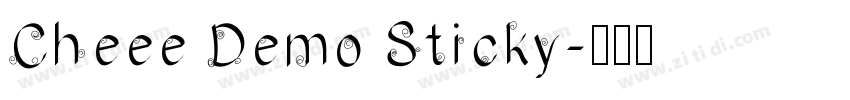 Cheee Demo Sticky字体转换